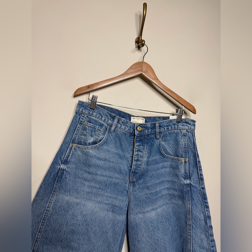 Free People We The Free Good Luck Mid-Rise Barrel Jeans - Picture 3 of 9